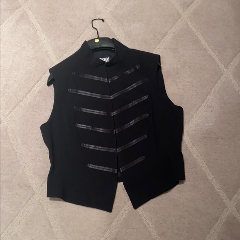 DKNY Womens Vest with Satin Details
